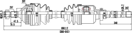 Dynamatrix DDS245017 - Arbre de transmission cwaw.fr