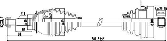 Dynamatrix DDS245084 - Arbre de transmission cwaw.fr