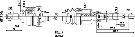 Dynamatrix DDS245113 - Arbre de transmission cwaw.fr