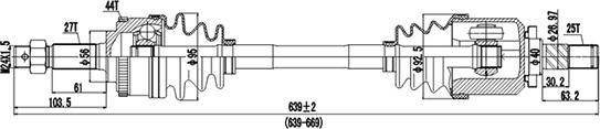 Dynamatrix DDS241003 - Arbre de transmission cwaw.fr