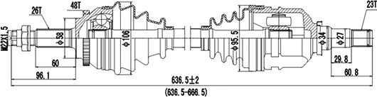 Dynamatrix DDS259072 - Arbre de transmission cwaw.fr