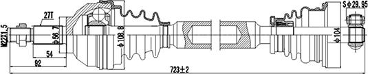 Dynamatrix DDS250446 - Arbre de transmission cwaw.fr