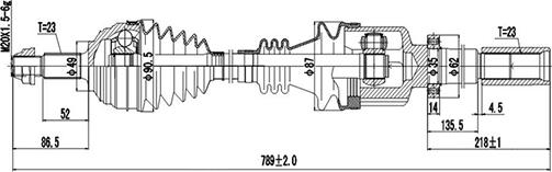 Dynamatrix DDS250443 - Arbre de transmission cwaw.fr