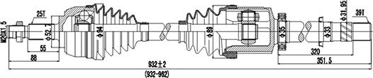 Dynamatrix DDS250400 - Arbre de transmission cwaw.fr