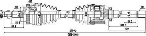 Dynamatrix DDS250019 - Arbre de transmission cwaw.fr