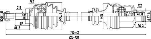 Dynamatrix DDS250017 - Arbre de transmission cwaw.fr