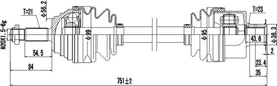 Dynamatrix DDS250035 - Arbre de transmission cwaw.fr