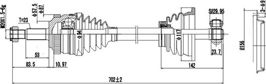 Dynamatrix DDS250026 - Arbre de transmission cwaw.fr