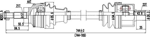 Dynamatrix DDS250021 - Arbre de transmission cwaw.fr