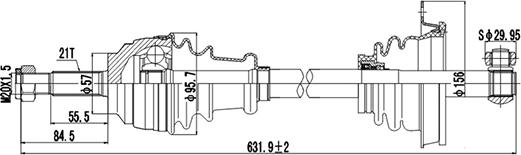 Dynamatrix DDS250150 - Arbre de transmission cwaw.fr