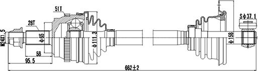 Dynamatrix DDS250166 - Arbre de transmission cwaw.fr