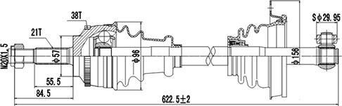 Dynamatrix DDS250102 - Arbre de transmission cwaw.fr