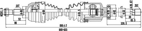 Dynamatrix DDS250354 - Arbre de transmission cwaw.fr