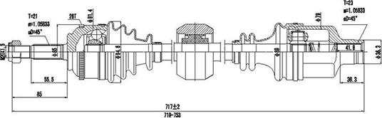 Dynamatrix DDS250357 - Arbre de transmission cwaw.fr