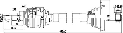 Dynamatrix DDS250314 - Arbre de transmission cwaw.fr