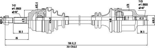 Dynamatrix DDS250316 - Arbre de transmission cwaw.fr