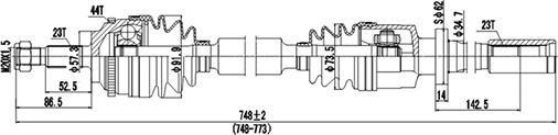 Dynamatrix DDS250313 - Arbre de transmission cwaw.fr