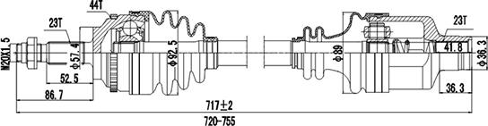 Dynamatrix DDS250260 - Arbre de transmission cwaw.fr