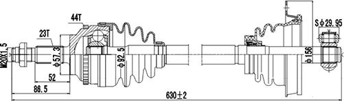 Dynamatrix DDS250261 - Arbre de transmission cwaw.fr