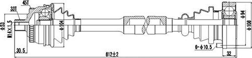 Dynamatrix DDS203005 - Arbre de transmission cwaw.fr