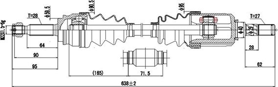 Dynamatrix DDS215053 - Arbre de transmission cwaw.fr