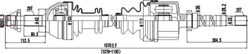 Dynamatrix DDS210068 - Arbre de transmission cwaw.fr