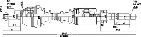 Dynamatrix DDS210004 - Arbre de transmission cwaw.fr