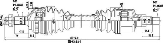 Dynamatrix DDS210018 - Arbre de transmission cwaw.fr