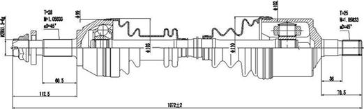 Dynamatrix DDS210013 - Arbre de transmission cwaw.fr