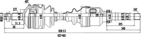 Dynamatrix DDS210012 - Arbre de transmission cwaw.fr