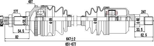 Dynamatrix DDS210082 - Arbre de transmission cwaw.fr