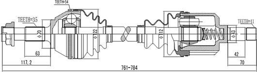 Dynamatrix DDS210033 - Arbre de transmission cwaw.fr