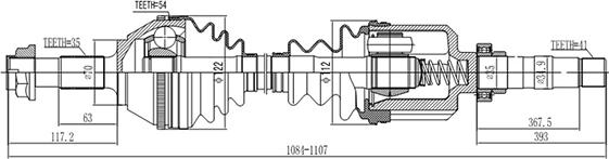 Dynamatrix DDS210032 - Arbre de transmission cwaw.fr