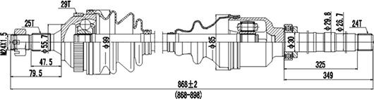 Dynamatrix DDS210023 - Arbre de transmission cwaw.fr