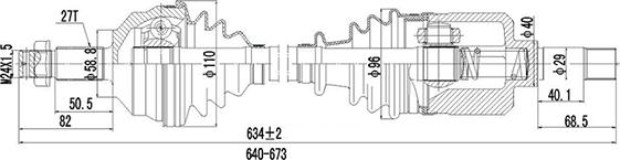 Dynamatrix DDS210072 - Arbre de transmission cwaw.fr