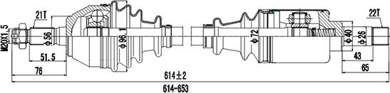 Dynamatrix DDS210164 - Arbre de transmission cwaw.fr