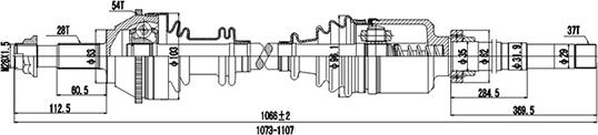 Dynamatrix DDS210104 - Arbre de transmission cwaw.fr