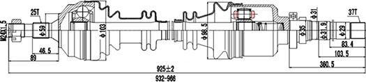 Dynamatrix DDS210139 - Arbre de transmission cwaw.fr