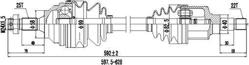 Dynamatrix DDS210204 - Arbre de transmission cwaw.fr