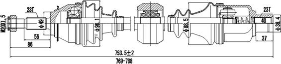 Dynamatrix DDS211014 - Arbre de transmission cwaw.fr