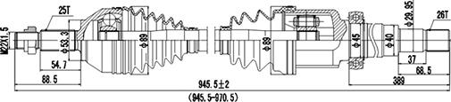 Dynamatrix DDS218102 - Arbre de transmission cwaw.fr