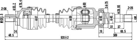 Dynamatrix DDS218329 - Arbre de transmission cwaw.fr