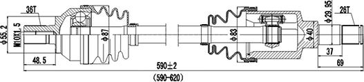 Dynamatrix DDS218327 - Arbre de transmission cwaw.fr