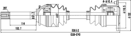 Dynamatrix DDS239006 - Arbre de transmission cwaw.fr