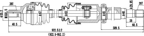 Dynamatrix DDS234163 - Arbre de transmission cwaw.fr