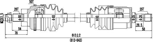 Dynamatrix DDS223097 - Arbre de transmission cwaw.fr