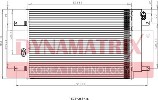 Dynamatrix DR94575 - Condensateur, climatisation cwaw.fr