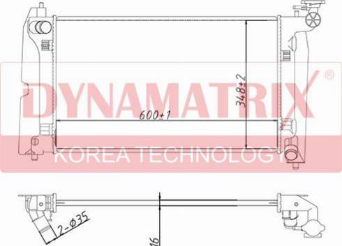 Dynamatrix DR64646A - Radiateur, refroidissement du moteur cwaw.fr