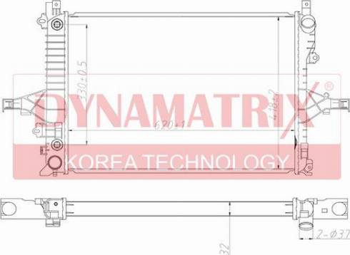 Dynamatrix DR65553A - Radiateur, refroidissement du moteur cwaw.fr