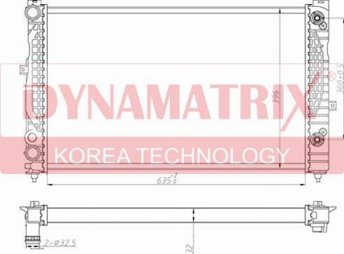 Dynamatrix DR60499 - Radiateur, refroidissement du moteur cwaw.fr